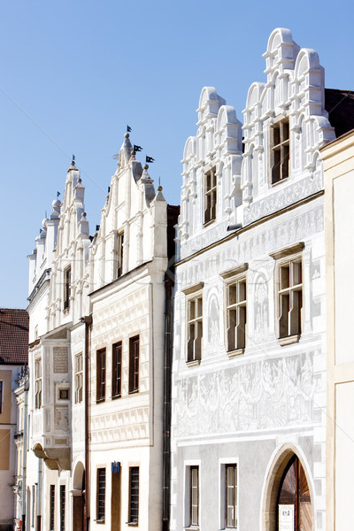 renaissance houses, Slavonice, Czech Republic Stock photo © phbcz