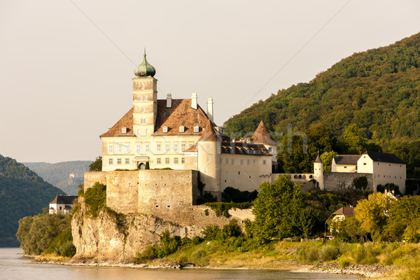 宮殿 多瑙河 河 降低 奧地利 建設 商業照片 © phbcz