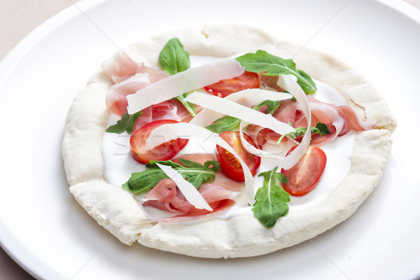 homemade pizza Primavera Stock photo © phbcz