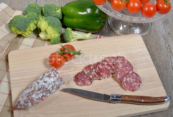 sausage cut into slices Stock photo © philipimage