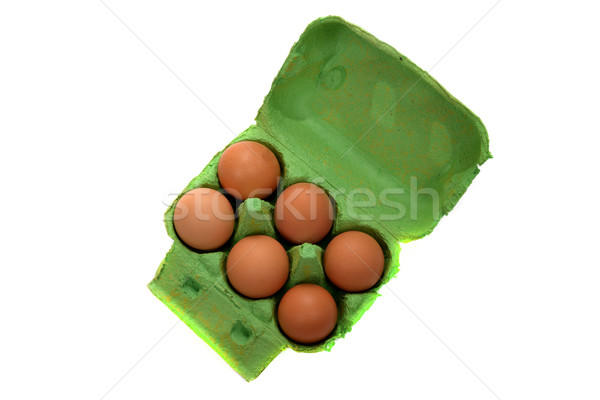 Foto stock: Seis · huevos · comer