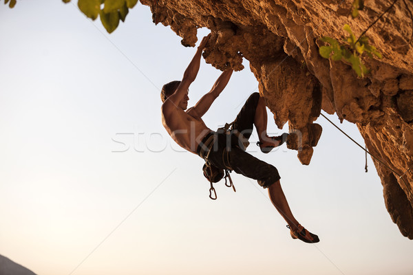Rock climber of a cliff Stock photo © photobac