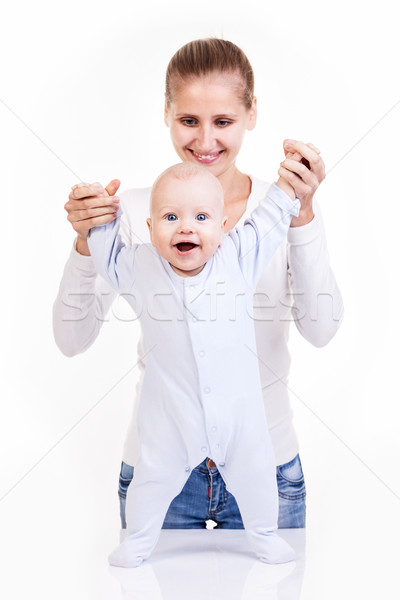 幸せ 小さな 白人 女性 赤ちゃん ストックフォト © photobac