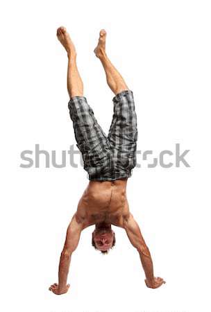 Giovani muscolare uomo bianco piedi energia Foto d'archivio © photobac
