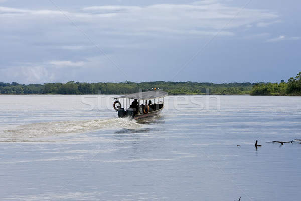 Boating on the Rio Napo River, Ecuadorian Amazon Stock photo © photoblueice