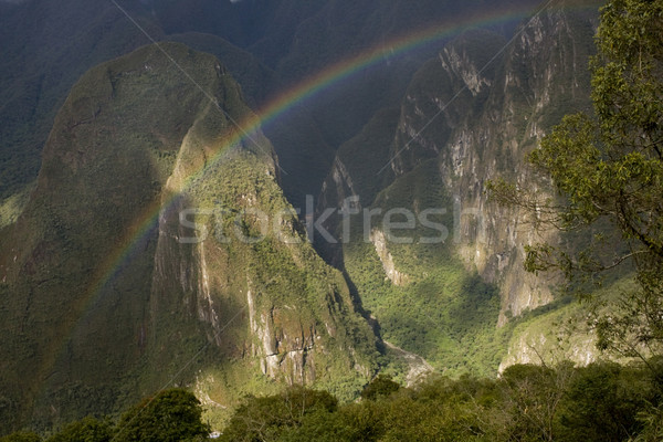 Rainbow over Machu Picchu Peru Stock photo © photoblueice