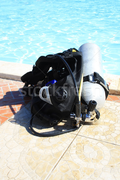 Nurkowania wyposażenie nauczyć nurkowania plaży Zdjęcia stock © photochecker