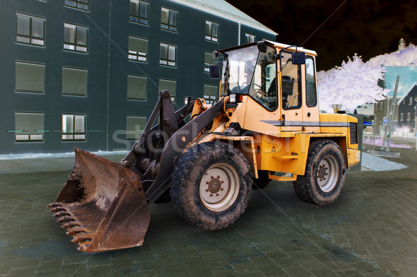 Bulldozer travail routes Allemagne Photo stock © photochecker