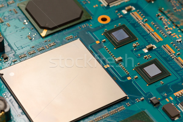 Electrónico circuito central procesador ordenador industria Foto stock © Photocrea