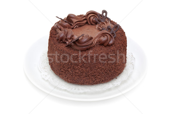 chocolate truffle cake is isolated on white Stock photo © Photocrea