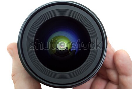 lens in a man's hand Stock photo © Photocrea