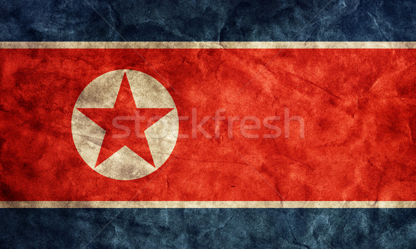 Foto stock: Norte · grunge · bandera · artículo · mi · vintage