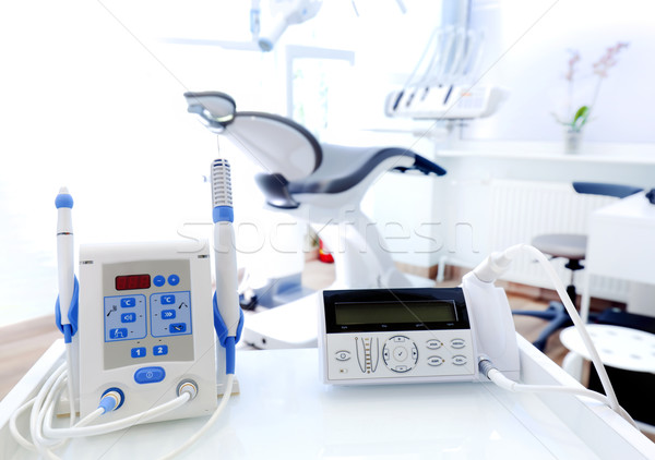 Equipment and dental instruments in dentist's office. Dentistry Stock photo © photocreo