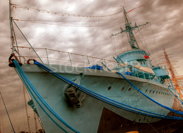 Vechi război navă epocă dispozitie mare Imagine de stoc © photocreo