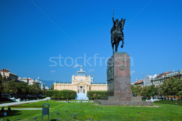 Zagreb Croatia statuie Europa cer oraş Imagine de stoc © photocreo