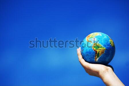 Earth globe in hands. Conceptual image Stock photo © photocreo