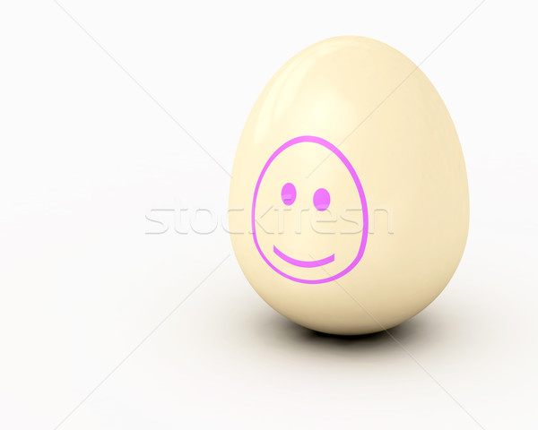 Easter Egg fata zambitoare izolat alb zâmbet faţă Imagine de stoc © photocreo