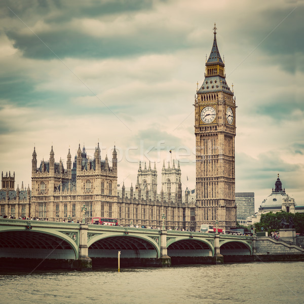 Big Ben Westminster Brücke Fluss Thames London Stock foto © photocreo