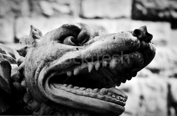 Ancient style sculpture of angry wolf in Florence, Italy. Stock photo © photocreo