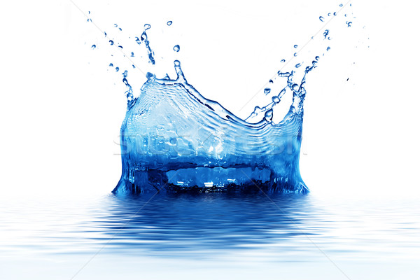 Friss tiszta víz csobbanás kék tükröződés hullám Stock fotó © photocreo