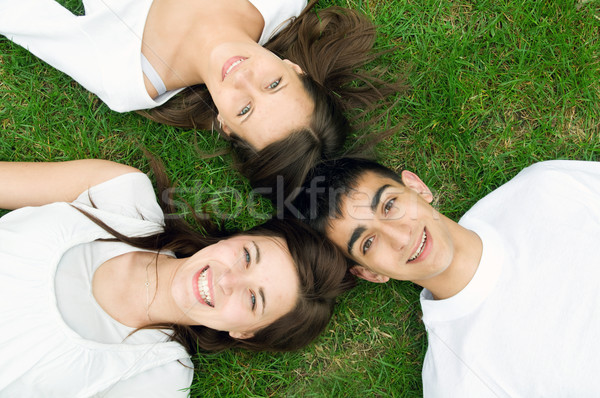 Stock photo: Young happy friends