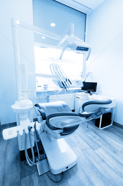 Dentist's office. Dental equipment, modern, clean interior. Blue tone Stock photo © photocreo