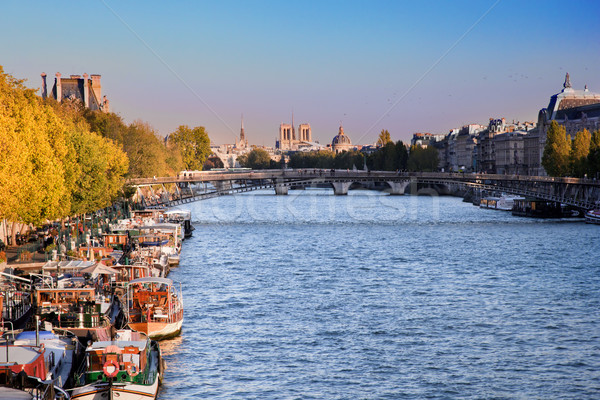 Paris, France. Boats on river Seine Stock photo © photocreo