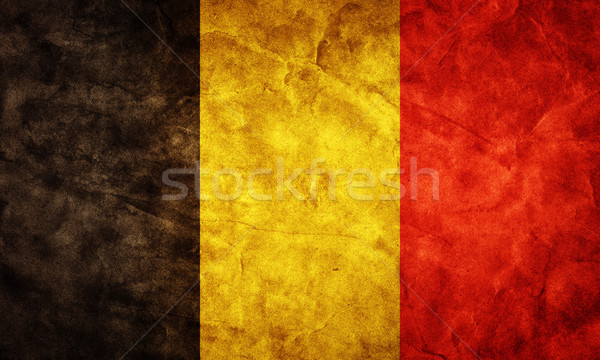 Belgien Grunge Flagge Stück Jahrgang Stock foto © photocreo