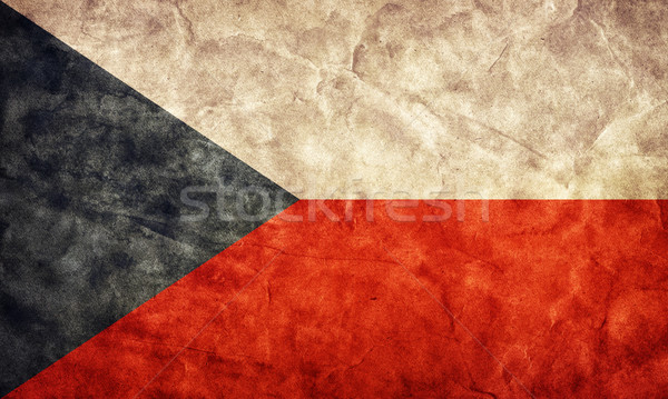 Czech Republic grunge flag. Item from my vintage, retro flags collection Stock photo © photocreo