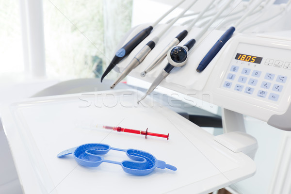 Equipment and dental instruments in dentist's office. Dentistry Stock photo © photocreo