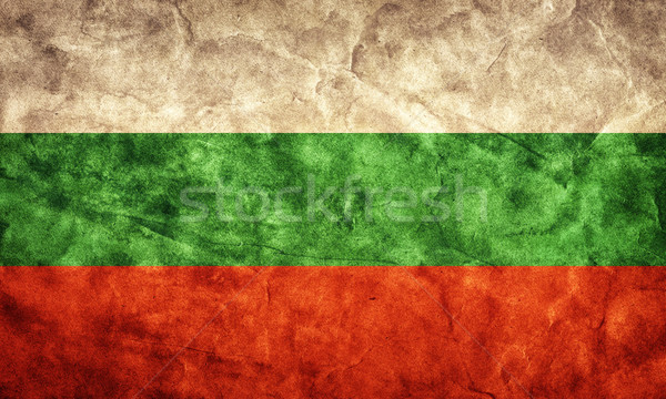 Bulgarien Grunge Flagge Stück Jahrgang Stock foto © photocreo