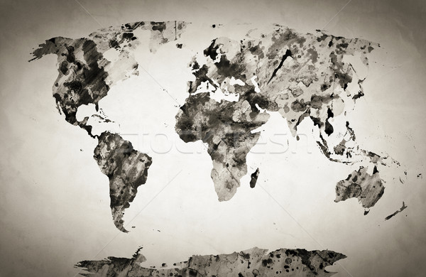 Watercolor world map Stock photo © photocreo