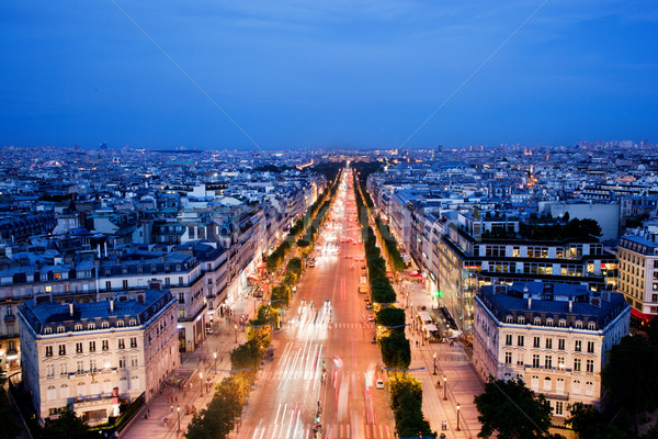 Avenue des Champs-Elysees in Paris, France at night Stock photo © photocreo