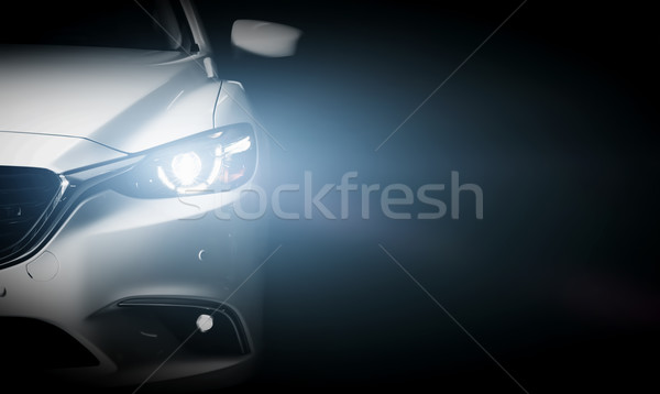 Modern luxury car close-up banner background Stock photo © photocreo