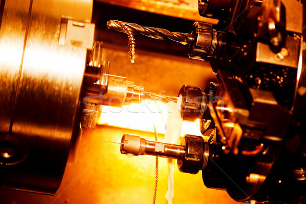 Industriële boren vervelend machine werk Stockfoto © photocreo