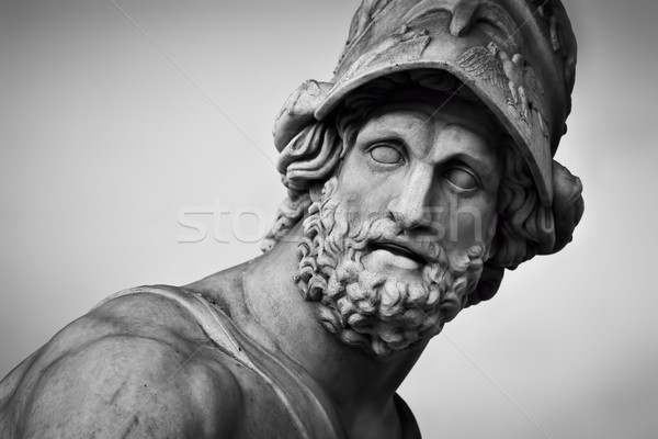 Ancient sculpture of Menelaus supporting the body of Patroclus. Florence, Italy Stock photo © photocreo
