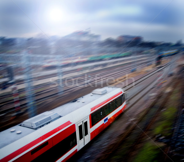 Fast train with motion blur Stock photo © photocreo