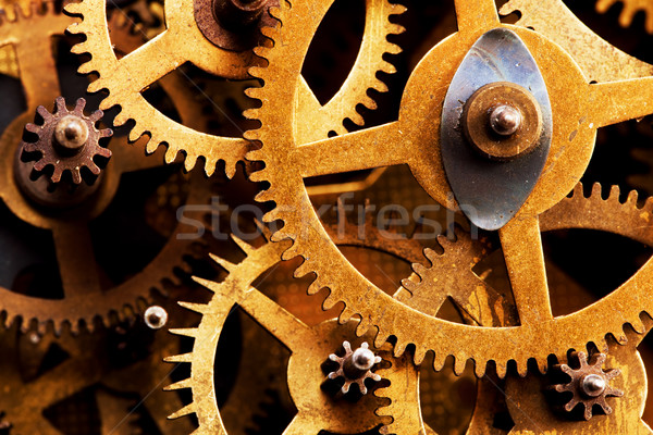 Grunge gear, cog wheels background. Industrial science, clockwork, technology. Stock photo © photocreo