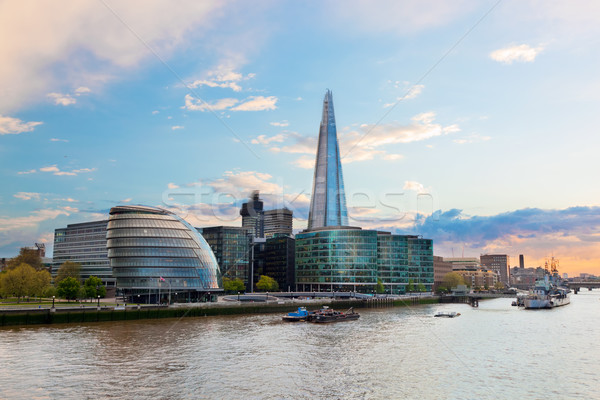 Londra İngiltere şehir salon nehir thames Stok fotoğraf © photocreo