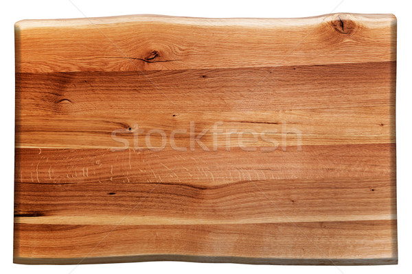 Wooden board isolated on white. Natural oak wood. Stock photo © photocreo