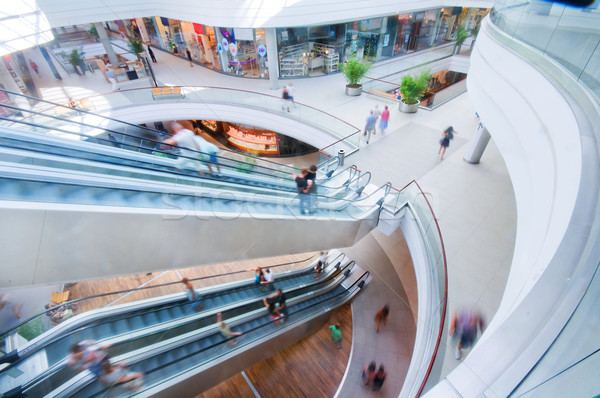 Modernen Einkaufszentrum Menschen Business Stadt Stock foto © photocreo