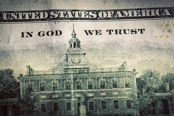 In God We Trust motto on One Hundred Dollars bill Stock photo © photocreo