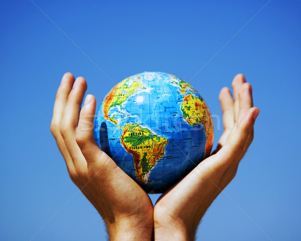 земле мира рук изображение защищенный защиту Сток-фото © photocreo