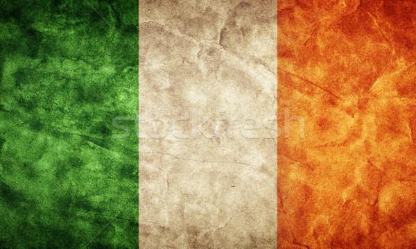 Irland Grunge Flagge Stück Jahrgang Stock foto © photocreo