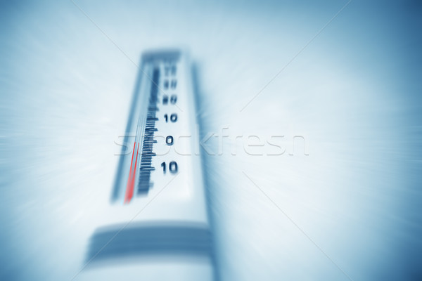 Altında sıfır termometre eksi sıcaklık soğuk Stok fotoğraf © photocreo