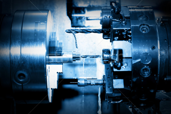 Industriële boren vervelend machine werk Stockfoto © photocreo