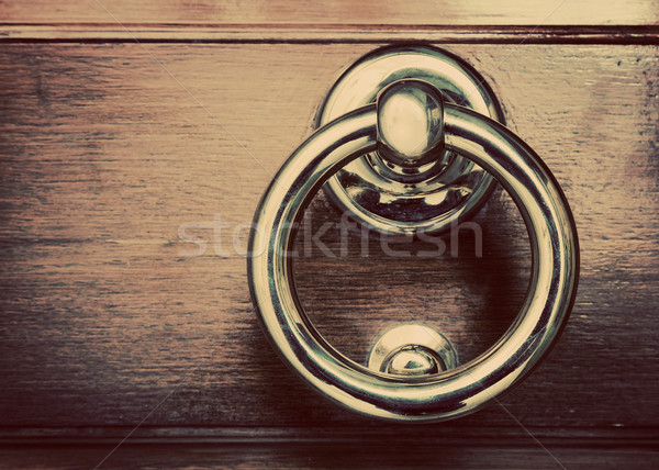 Antieke gouden deur houten vintage retro Stockfoto © photocreo