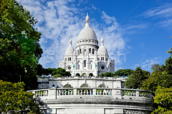 Imagine de stoc: Bazilica · Paris · Franta · montmartre · lumina · biserică