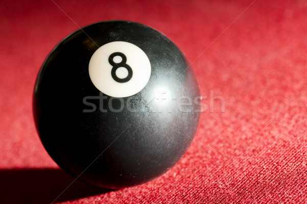Billards pool or snooker game. The black eight ball. Stock photo © photocreo
