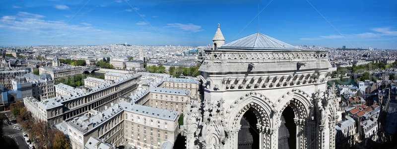 Paris Franta bazilica panoramă vedere montmartre Imagine de stoc © photocreo